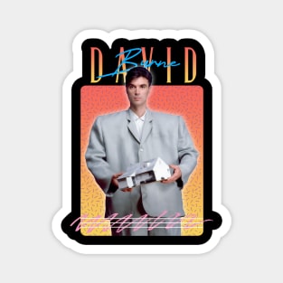 David Byrne Burning Down the House//Retro Aesthetics Fan Art Magnet