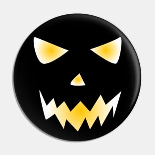 Cat Face Meh Funny Halloween Pin