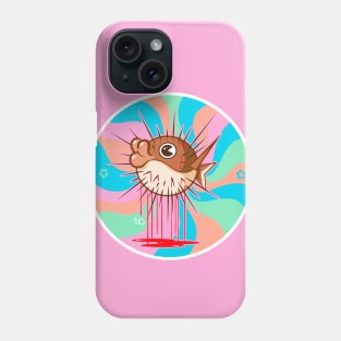 trippy drippy - Cute dark animal puffer fish Phone Case