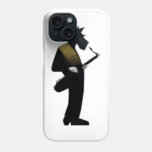 Yellow Scottish Terrier Saxophonist Phone Case