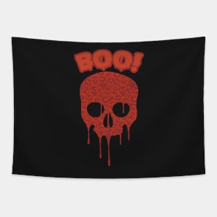 BOO! dripping skulls halloween Tapestry