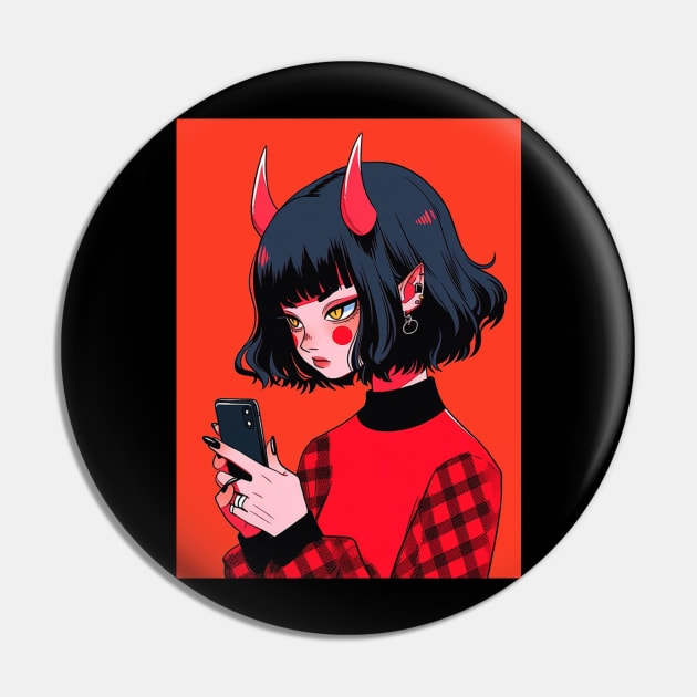 Demon anime girl Pin by Wenmuco