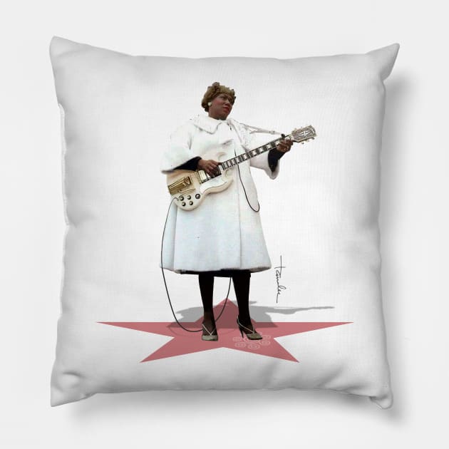 Sister Rosetta Tharpe Pillow by Bizarre Bizarre