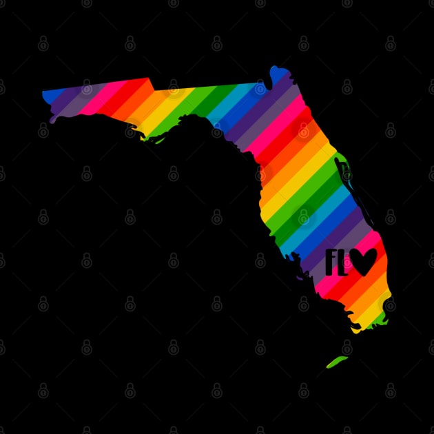 USA States: Florida (rainbow) by LetsOverThinkIt