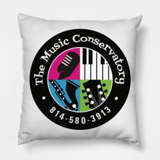 Official Music Conservatory Merchandise Black Logo Pillow