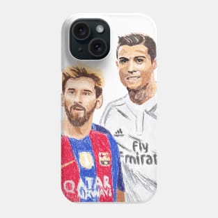 messi and ronaldo Phone Case