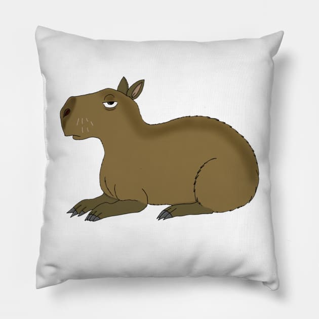 Capybara Pillow by Mr.Nikils