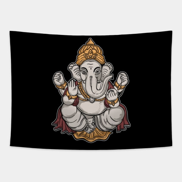 Ganesha Lord Tapestry by Merchsides