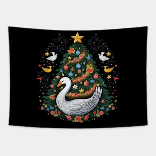 Swan Christmas Tapestry