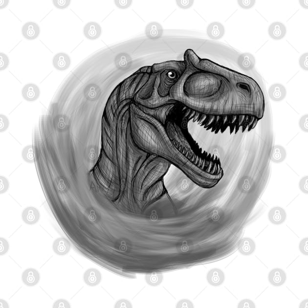 Allosaurus Sketch by SakuraDragon