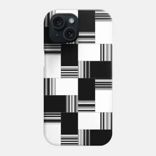 Black and White Rainbow Tiles Phone Case