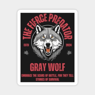 Gray Wolf Magnet