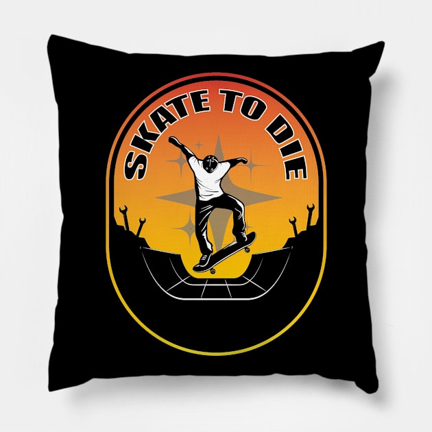 skate to die Pillow by jjsealion