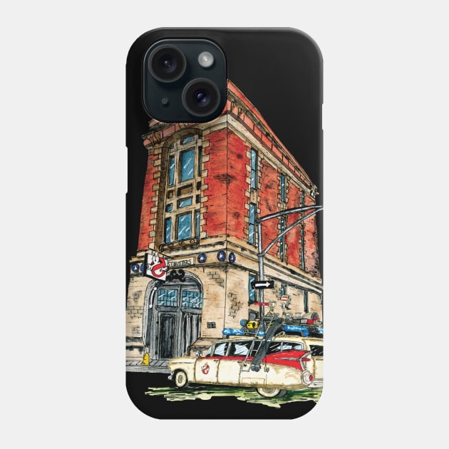 Ecto- 1 / Firehouse, Hook & Ladder Company 8 Phone Case by mpflies2