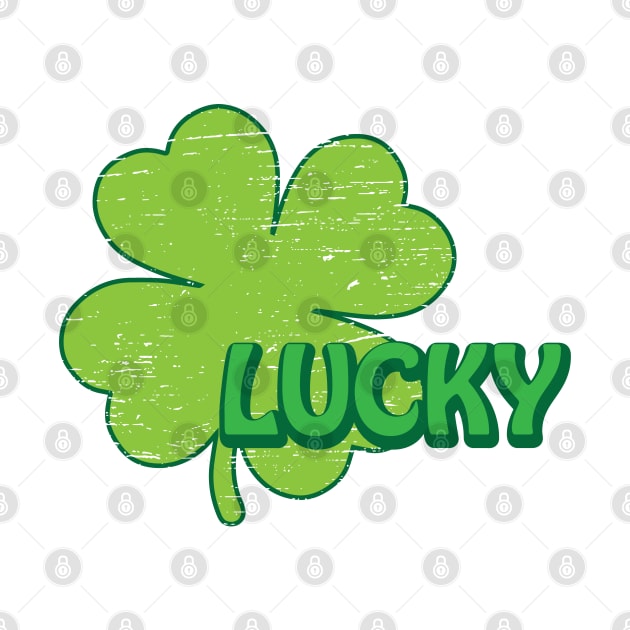 Lucky Vintage Shamrock by Mathew Graphic