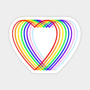 Pride Love Hearts Magnet