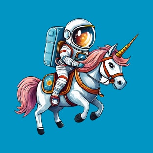 Astronaut on Mythical Unicorn T-Shirt