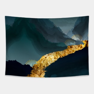 Abuab Mountain River Minimalist expressionism Tapestry