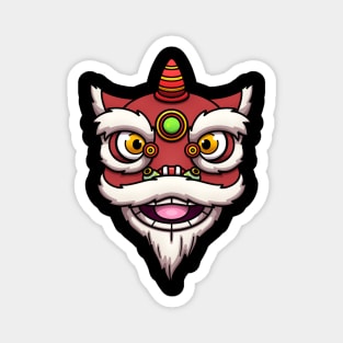 Lion Dance Head Magnet