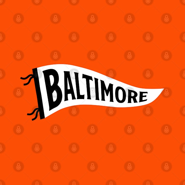 Baltimore Pennant - Orange by KFig21