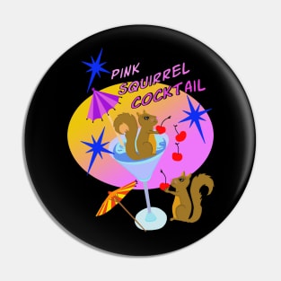 Pink Squirrel Cocktail Pin