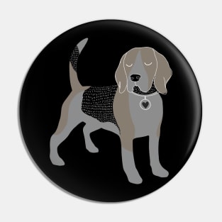 Beagle Illustration Pin