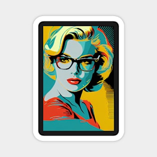 Modern woman in pop-art style Magnet