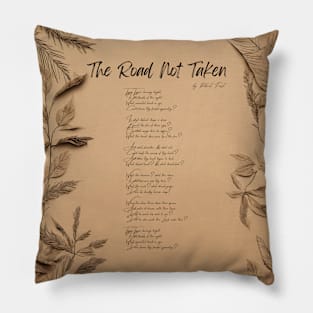 "The Road Not Taken" by Robert Frost Pillow