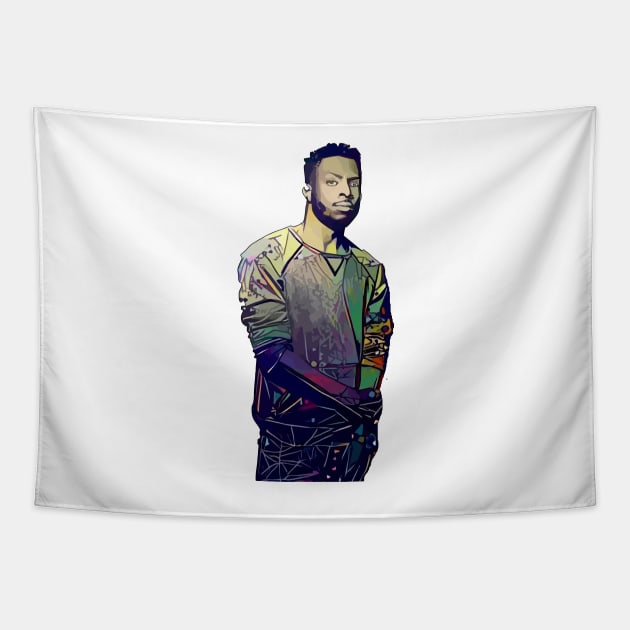 Abstract Isaiah Rashad Tapestry by stilldan97