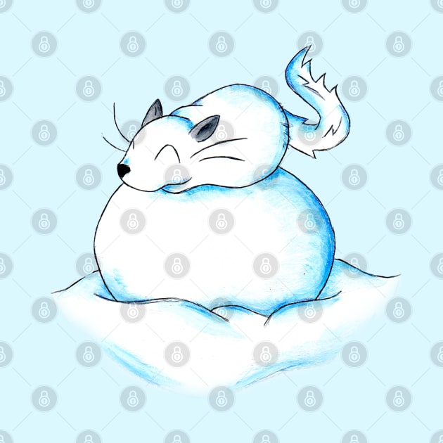 Chinchilla Snowball by KristenOKeefeArt