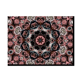 Pink and Grey Floral Kaleidoscope T-Shirt