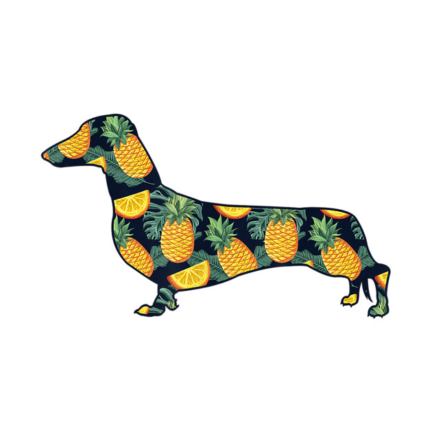 Disover Pineapple Hawaiian Dachshund - Dachshund - T-Shirt