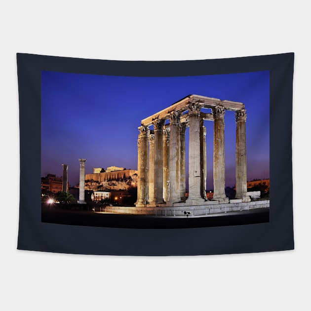 The Temple of Olympian Zeus & the Acropolis Tapestry by Cretense72