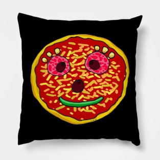 funny pizza face Pillow