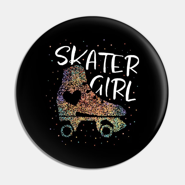 Skater Girl Roller Skates Roller Skating Pin by Kater Karl