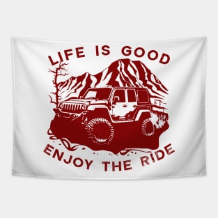 Jeep Life Is Good Tapestry