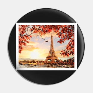 Paris, Sketch Art Pin