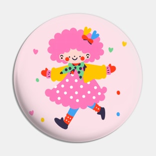 Cute Cartoon Girl Pin