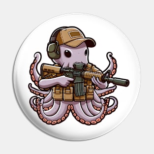 Tactical Octopus Adventure Tee: Where Intelligence Meets Style Pin