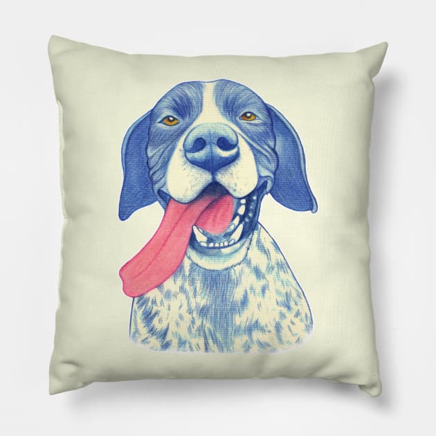 German Shorthair Pointer - Jola Pillow by PaperTigress