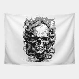 octopus skull Tapestry