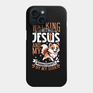 Jesus and dog - Norrbottenspets Phone Case