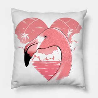 Rose Flamingo Pillow