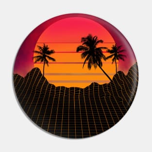 retrowave 80s art style Pin