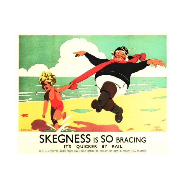 Skegness Is So Bracing Beach Travel Tourism Vintage Railway by vintageposters