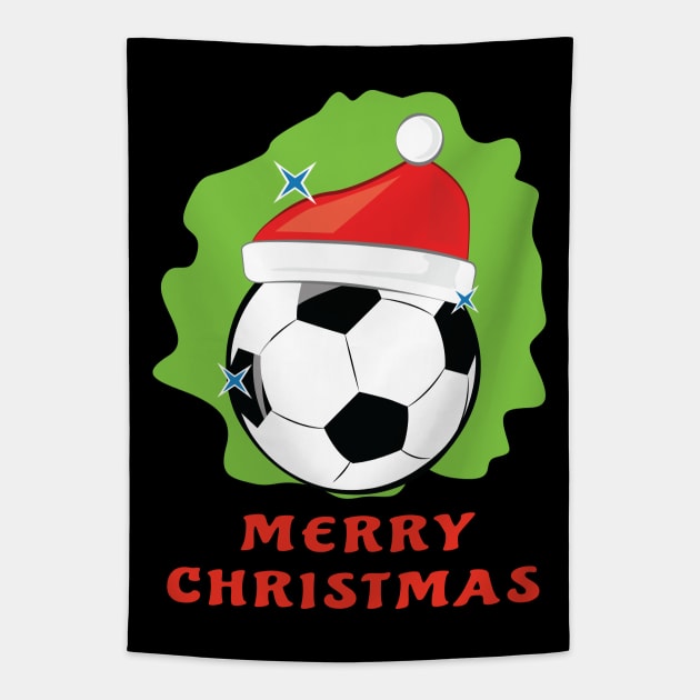 Merry Football / Soccer Christmas - Funny Tapestry by DesignWood-Sport