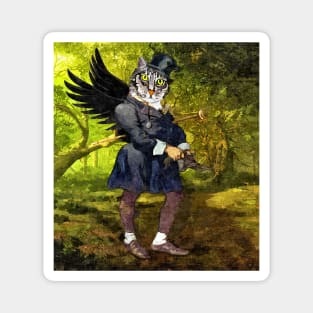 Angel Cat dressed as a Gentleman  Copyright TeAnne Magnet