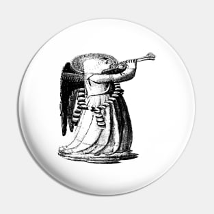 angels with wind instrument Pin