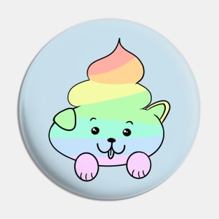 Cute Rainbow Dog Poo Pin