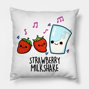 Strawberry Milk Shake Cute Food Pun. Pillow